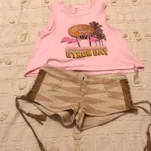 O'Neill shorts with suede detail size 1 NWT
